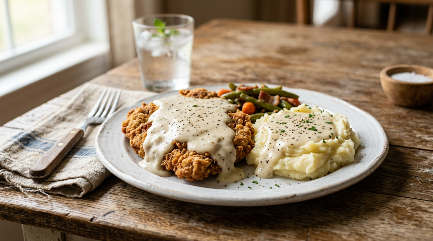 Country Fried Steak with Cream Gravy