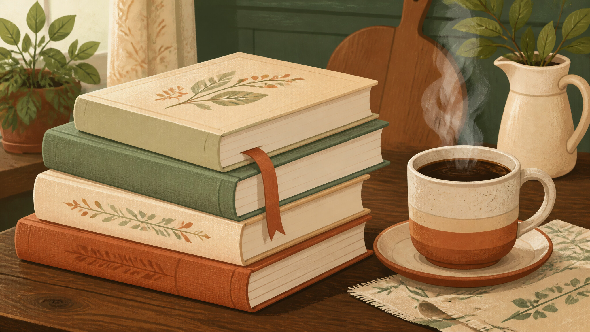 Illustration of southern cookbooks