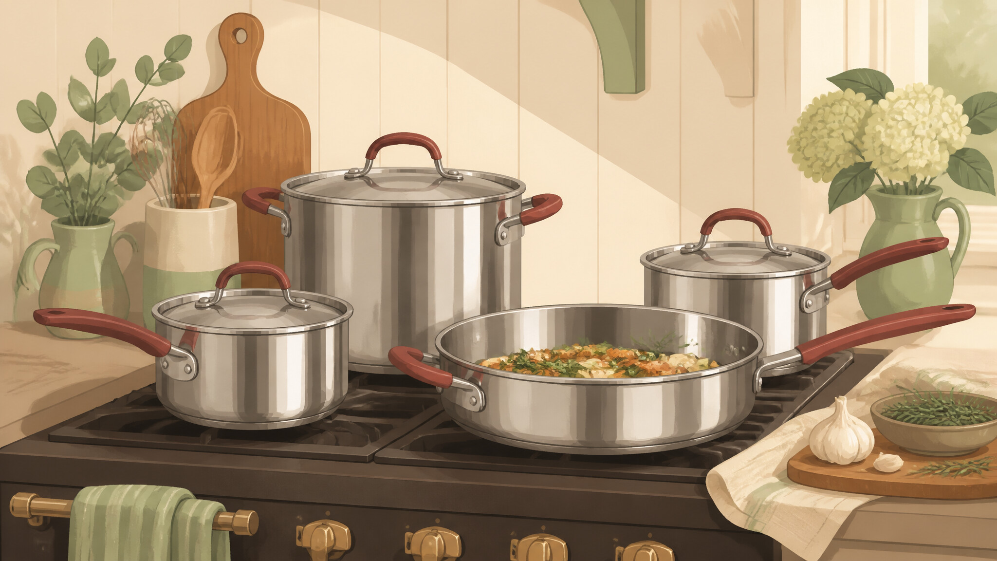 Illustration of cookware