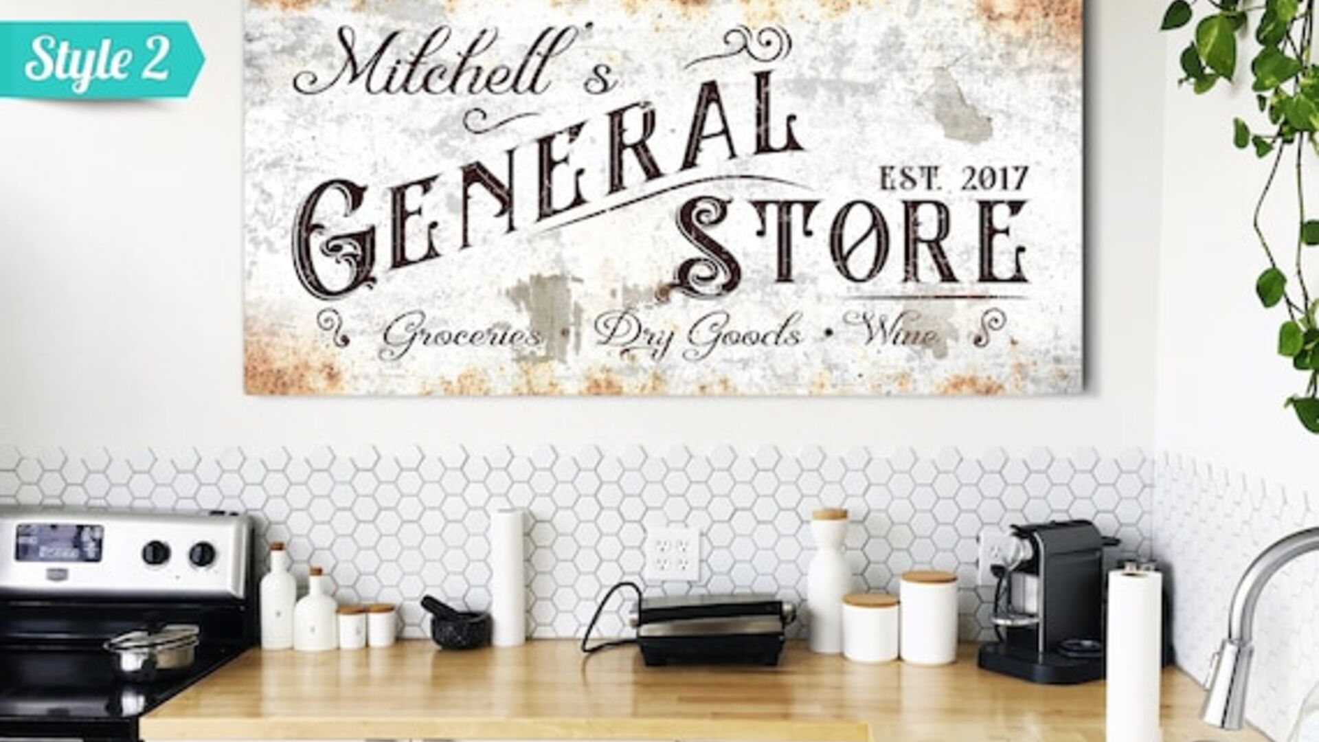 Rustic "Southern Kitchen" Wall Sign